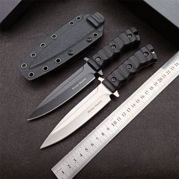 8,9 pouces (22,5 cm) Russie - couteau tactique phénix noir lame DC53 manche en fibre de verre en nylon camping randonnée couteaux d'extérieur BM