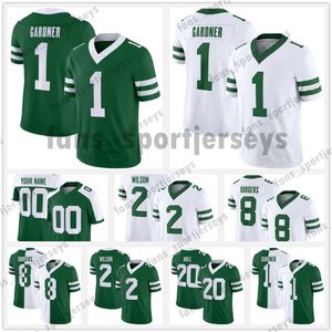 8 Aaron Rodgers Ahmad Sauce Gardner 2023 Throwback voetbalshirt Dalvin Cook Zach Garrett Wilson Breece Hall Quinnen Williams Jetes Joe Namath Klecko Nick Mangold