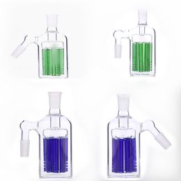 8 Arms Tree Ash Catcher 90 45 graden 14.5mm 18.8mm Verbinding voor Bong Glass Water Pipe Bubbler Blue and Green Color