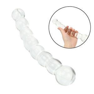 8 Beads Crystal sexy Toys para mujeres Anal Plug Erotic Glass Butt Prostate Massager