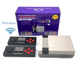 Console de jeu vidéo sans fil à 8 bits 24g Box de console de télévision rétro de sortie AV Tourneuse Contrôleur à double lecteur construit en 620 pour les jeux NES classiques4858236