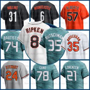 8 Cal Ripken Jr Camisetas de béisbol Yennier Cano Adley Rutschman Austin Hays Felix Bautista Baltimores Ramón Urias Ryan Mountcastle Cedric Mullins Cionel Pérez z1