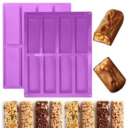 8 Cavity Cake Moule Rectangulaire Chocolate Silicone Moule Savon Cauque Ice Cube DIY Outils de cuisine Decoration