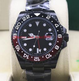 Reloj de buena calidad de moda de 8 colores 40 mm GMT 116710 116713 116718 116619 Estuche de PVD negro Asia 2813 Movimiento Mecánico Automático Relojes para hombre