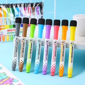 8 kleuren magnetische uitwisbare whiteboardpennen Schoolklasbenodigdheden Markers Droge gumpagina's Kindertekeningpenbord 240320