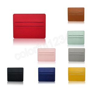 8 couleurs hommes femmes en cuir Pu Mini porte-cartes étui enfants poche à monnaie portefeuilles petite carte sac pochette petit porte-carte portefeuille