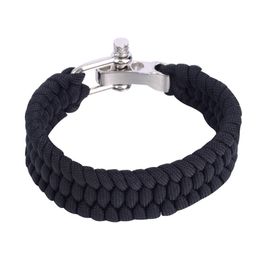 8 colores Para cuerda cuerda pulsera de supervivencia al aire libre Camping grillete de acero hebilla cuerda de escalada cuerda de rescate pulsera grillete de acero Buck