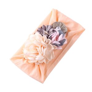8 couleurs doux nylon bandeaux soie couture fleur coiffure mignon princesse bandeau bébé filles cheveux accessoires