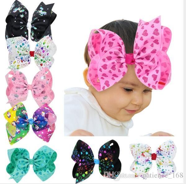 8 couleurs 2018 nouveau style vente chaude bébé fille amour animaux de bande dessinée couleur éblouissante arc épingle à cheveux enfants chapeaux filles accessoires de cheveux