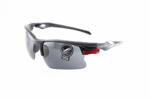 Lunettes de sport hommes lunettes de soleil en plein air conception unisexe UV400 moto lunettes de soleil PC demi-cadre en gros