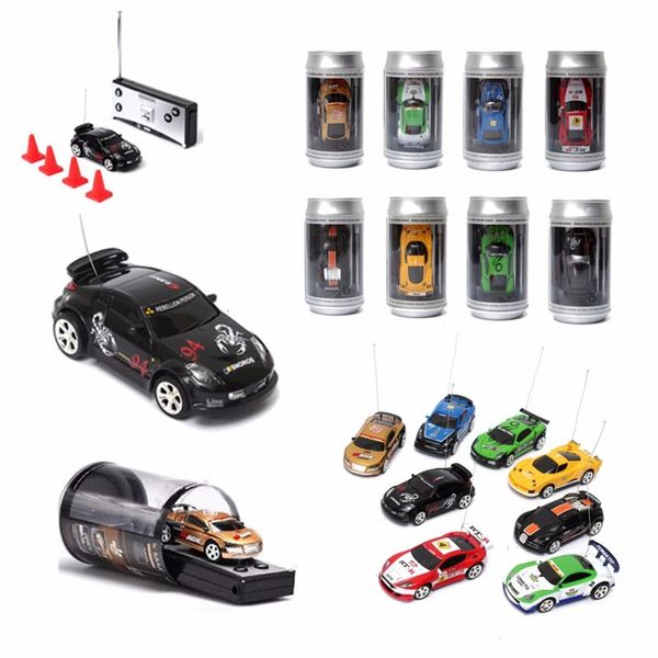 8 couleurs Coke Can Mini RC voiture véhicule Radio télécommande Micro voiture de course 4 fréquences pour enfants présente cadeaux 240105