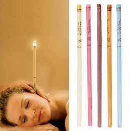 8 colores Coning Brain Ear Care Candle Sticks Indian Therapy Ear Candle Aromaterapia natural Cera de abeja Terapia auricular