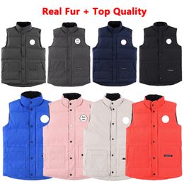 8 colores Ropa de diseñador Calidad superior Canadá Chalecos para hombre Pato blanco Abajo Calentador de cuerpo Abrigo de invierno Chalecos para mujer Chaleco de dama Calentadores de cuerpo de gama alta Outwear Parka XS-XXL