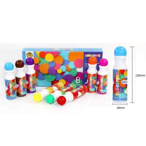 8 couleurs marqueurs de points peinture Dauber Bingo Dabbers pour enfants peinture Daub Tubes activités pour tout-petits artisanat apprentissage fournitures d'art 231226