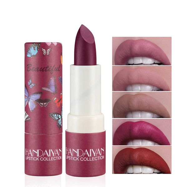 8 couleurs mat rouge à lèvres longue durée imperméable velours nude rouge à lèvres sexy rouge brun lèvre mat pigments maquillage