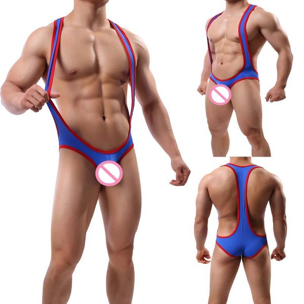8 farben Männer Sexy Body Hosenträger Eng anliegende Unterwäsche Flexible Einteilige Mann Dessous Stretch Unterwäsche Mode Trikot