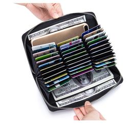 8 couleurs hommes portefeuilles à glissière avec porte-cartes mode longs portefeuilles grand volume sac