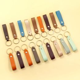 8 colores PU Likecha de cuero Regalo de cuero Cadena de cuero Men Women Key Keast Willet Keychins Keyrings Fashion Fashion