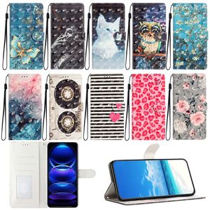 S24 Funda tipo billetera de cuero PU 3D para Samsung S24 Ultra S24 Plus Flor Mariposa Mármol Corazón Gato Cinta Amante Corazón Roca Piedra Búho Calavera Titular Funda con tapa Funda para libro