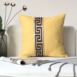 8 couleurs Simple mode coton lin housse de coussin décor à la maison canapé jeter taie d'oreiller solide taie d'oreiller patchwork lin couleur unie 200F