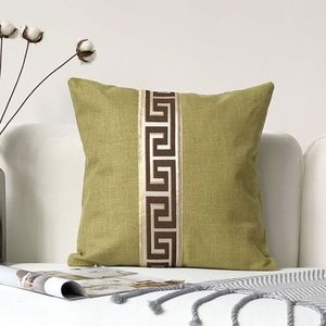 8 couleurs Simple mode coton lin housse de coussin décor à la maison canapé jeter taie d'oreiller solide taie d'oreiller patchwork lin couleur unie 1833