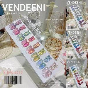 Vernis à ongles en Gel diamant, 8 couleurs, paillettes, vernis scintillant, avec effet réfléchissant, laque UV, 240229