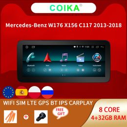 Lecteur DVD de voiture 8 cœurs 10 25 système Android 10 Radio à écran tactile pour mercedes-benz A CLA GLA W176 W117 X156 RAM Google BT Wif2119