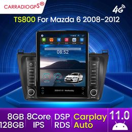 8 Core 2 Din Android Car Dvd Radio para Mazda 6 2007 2008-2012 11 Multimedia Estéreo Navegación GPS Unidad principal Audio Carplay IPS DSP