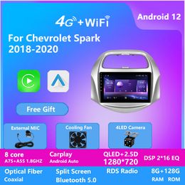 8 Core 9 inch Video Android 12 voor Chev Spark 2018-2020 1920*720p Car Multimedia Player Navigation CarPlay Auto System WiFi