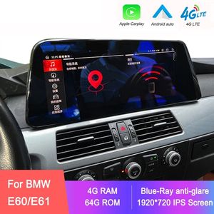 Pantalla de hoja de reproductor Multimedia para coche Android de 8 núcleos para BMW 5 Series E60/E61 WIFI SIM BT Carplay pantalla de navegación GPS
