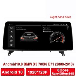 8 Core Car Android Auto Radio CarPlay voor BMW X5-X6 E70 E71 E72 Player Multimedia Screen Navigation GPS Rechtshand Drive