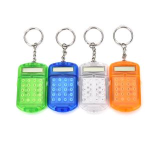 8 chiffres Pocket Mini et facile à transporter compact Keychain Calculator Key Chain Ring Creative Free