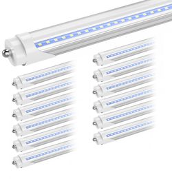 8 voet FA8 enkele pin LED-buizen 45W 50W 4800 lumen T8 2,4 m SMD LED LED's fluorescentielampen warm/koele witte AC 110-277V