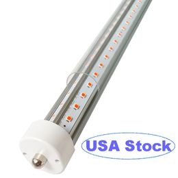 8 voet LED -lichten, 12 8ft LED -bollen fluorescerende vervanging, T8 T10 T12 96 "72WATT FA8 Single Pin LED -winkelverlichting 18000lm, Ballast Bypass, 6500K, Workshop, Crestech888