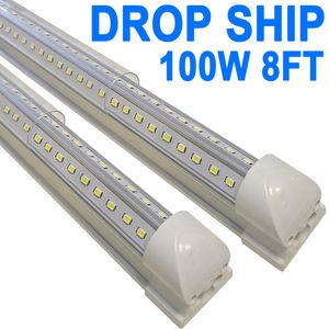 Tube LED intégré de 8 pieds 100 W T8 en forme de V 96