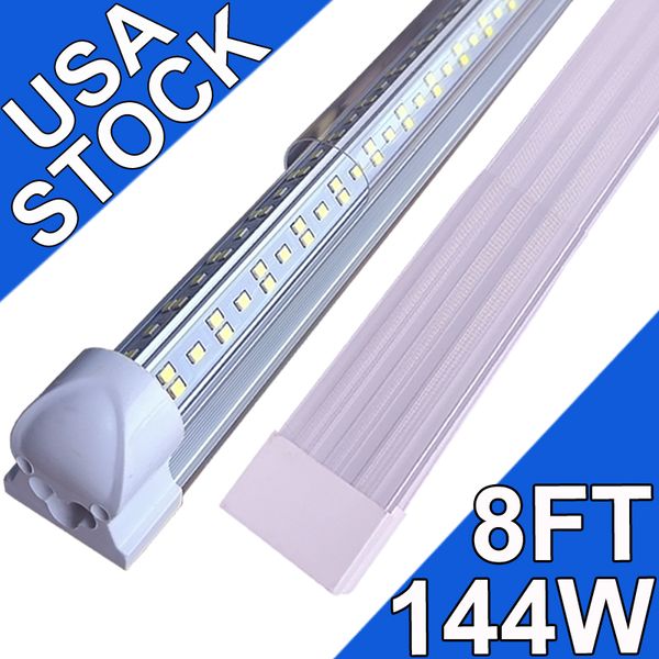 Tubo de luz LED integrado de 8 pies 144W T8 en forma de V 96