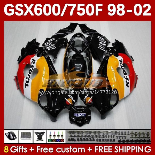 Respol Orange Body para Suzuki Katana GSX600F GSXF600 GSXF750 GSXF 600 750 CC 98 99 00 01 02 169NO.20 600CC 750CC GSX750F GSXF-600 GSXF-750 1998 1999 2000 2001 2002 Caida de cauría Caida de cauración de 2002 Cawaring