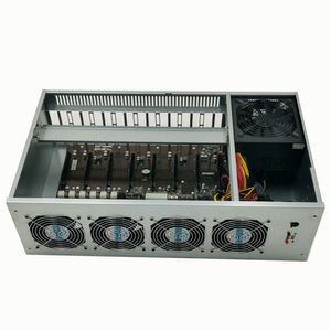 Caja de minería de 8 gpu B85, caja de tarjeta gráfica para minería, ventiladores de refrigeración SSD con fuente de alimentación, marco de minería de 6/8 GPU