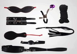 8 en 1 bd sm bondage pu kit de sexe bdsm gadgets gadgets sexe kit de bondage ensemble adultes