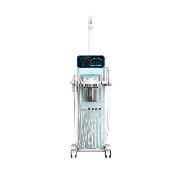 Machine à éplucher l'eau à Jet d'oxygène pour le visage, Dermabrasion 8 en 1, dispositif d'épluchage à l'eau avec marteau chaud et froid