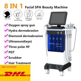 8 In 1 Hot Selling Skin Care Crystal Peel Microdermabrasion Machines Aqua Peeling Hydro Dermabrasion Machine H2O2