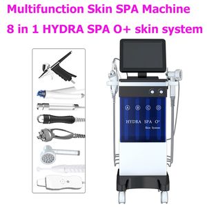 Machine de beauté pour soins du visage 8 en 1 Aqua Clean Microdermabrasion Machine professionnelle pour le visage à oxygène Crystal Diamond Peeling à l'eau