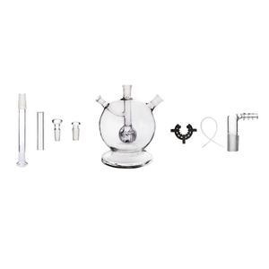 8 en 1 Mega Globe MK2 Glass Flat Earth Edition Water Bong Pipe Dab Rig Kit