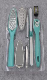 8 In 1 verwijderbare pedicure voeten rasps callus scheerverwijderingen vervangbaar voetbestand hard dode skin trimmer gereedschap manicure sets1072080