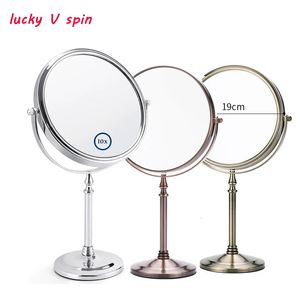 Miroir de maquillage grossissant 8 pouces 5X 7X 10X 360 miroir cosmétique de bureau professionnel rotatif 8 support de loupe double face 240108