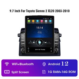 8 pouces Android 10 lecteur dvd de voiture radio de navigation GPS pour 2004-2010 Toyota Sienna unité stéréo automatique prise en charge de la télévision numérique DVR