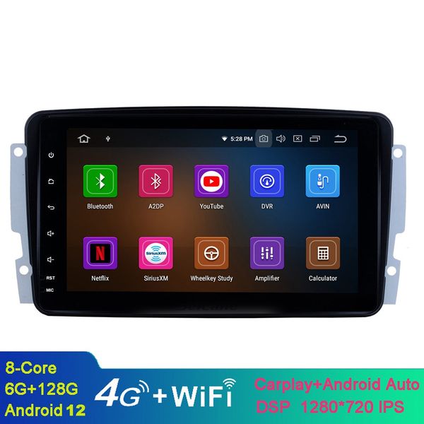 8 pouces Android Car Video GPS Navigation For Mercedes-Benz CLK 1998-2004 avec Bluetooth Radio USB WiFi Prise en charge du DVR Digital TV