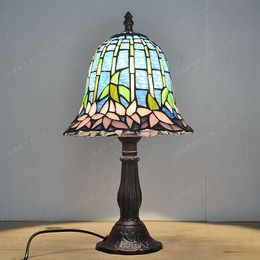8 Inch Directe Fabrikanten Europese Tiffany Glass Lamp Lotus Lamp Woonkamer Slaapkamer Nachtkastje Verlichting European Study Nightlight
