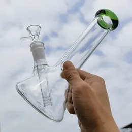 El vidrio verde de 8 pulgadas Bong la cachimba del tubo de agua Bong el pelele grueso del cubilete + el cuenco de 14m m