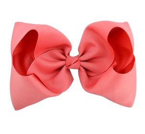 8 Inch Grosgrain Lint Baby Meisjes Clips Mode Grote Strik Barrette Kids Haar Boutique Bows Kinderen Haaraccessoires